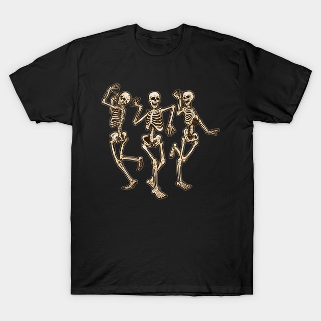 Skeletons Dance T-Shirt by the Mad Artist